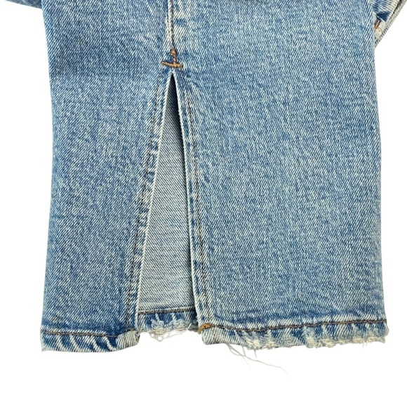 GOOD AMERICAN Good Boy Split Hem High Waist Straight Leg Jeans Size 8/29 - Picture 8 of 8